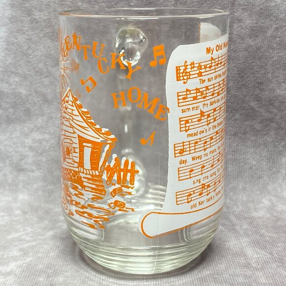Hazel Atlas Big Top Peanut Butter Glass "My Old Kentucky Home" Song Lyrics Mug - Picture 3 of 9
